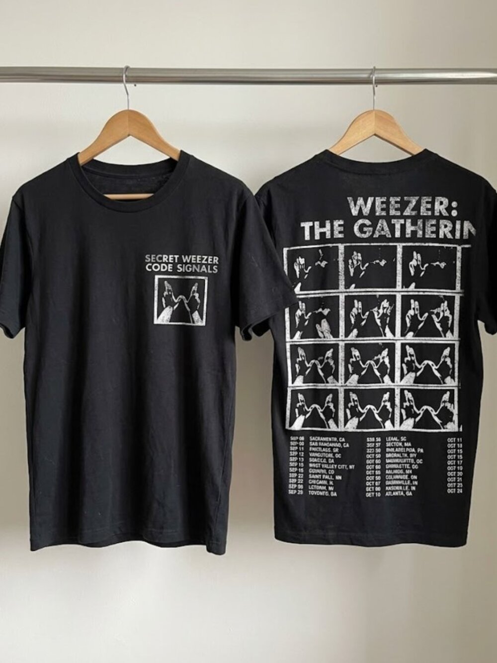 Weezer The Gathering North America Tour 2026 Code Signals T-Shirt Reprint